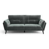 Grey tufted designer sofa pic – modern sofa design, velvet sofa